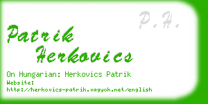 patrik herkovics business card